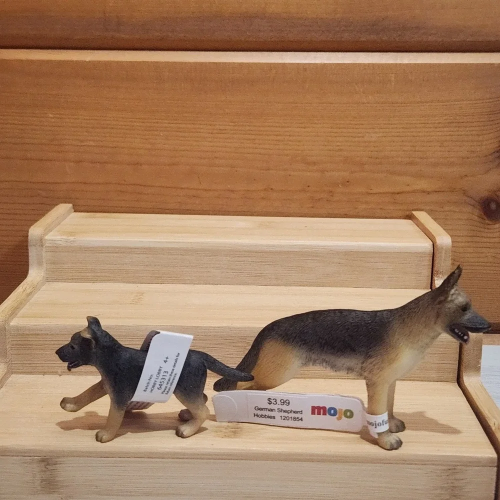 MOJO‎ German Shepherd 2 Dog Pup Baby Animal Figure NEW Educational Learning Toys